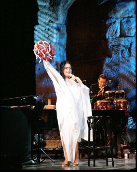 White rose: Performing in Athens in 2008.