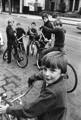 Boys with dragsters, c.1970.