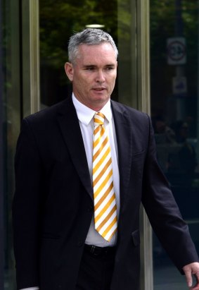 Craig Thomson leaves the County  Court on Tuesday.