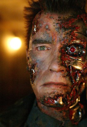 Arnold Schwarzenegger as the Terminator in <i>Terminator 3: Rise of the Machines</i>.
