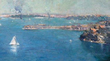 Arthur Streeton's 1907 panorama of Sydney Harbour is listed for sale for only the fourth time.