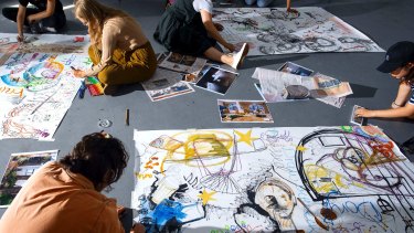 National Art School students work in the drawing studio.