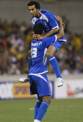 Kuwaiti players celebrate against Australia in 2009.