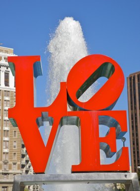 Robert Indiana's <i>LOVE</i> sculpture.