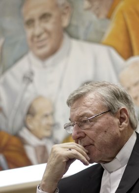 Cardinal George Pell had talks with the Pope at the Vatican on Monday.  