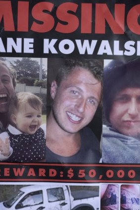 Wanted man: A poster distributed by friends of Dane Kowalski.