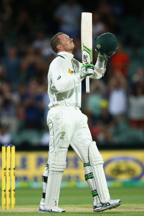 Siddle looks to the sky after hitting the winning runs.