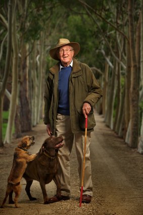 Malcolm Fraser at home in March 2014. 