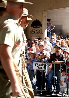 Brisbane streets packed for Anzac Day 2015 parade