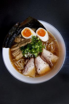 Tokyo ramen with shoyu from Ramen Ikkyu in the Sussex Centre Food Court. 