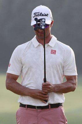 Frustration: Adam Scott has missed the cut at the Australian PGA Championship.