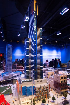A lego model of the Eureka tower. 