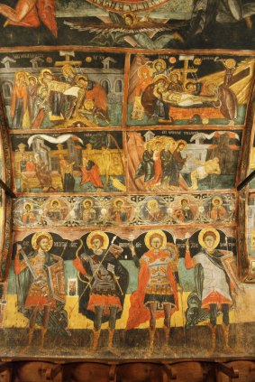 Frescoes in the Church of the Nativity in Arbanassi, Bulgaria