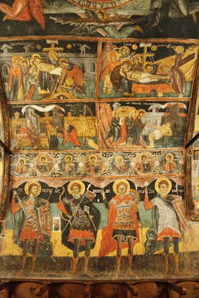 Frescoes in the Church of the Nativity in Arbanassi, Bulgaria