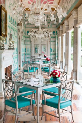 Rajmahal Palace, Relais & Chateaux. The Colonnade Dining Room.

