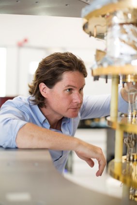 Quantum physicist Professor David Reilly in his lab at the University of Sydney.