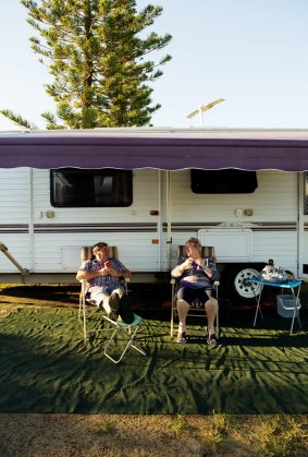 Gary and Karen Kennedy from Shepparton, Victoria, make an annual migration with their caravan to Queensland for winter.