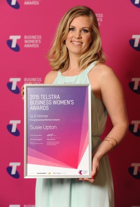 Susie Upton took home the young business woman's award for youth counselling service Child Aware.
