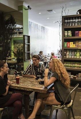 Choose to sit inside, outside, or just get your food to go and hit the beach.