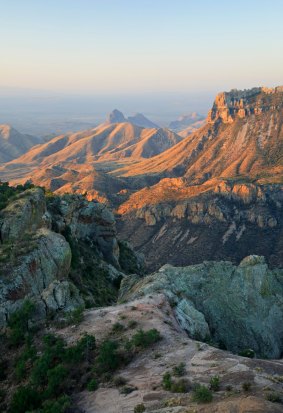 Rugged landscape from Lost Mine trail, Chisos Mountains.