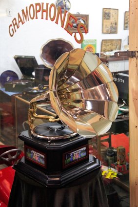 A gramophone at an antiques shop at San Telmo market.