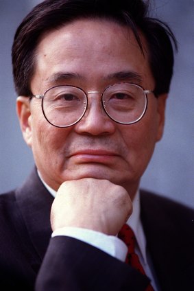 Human rights campaigner Harry Wu during a visit to Canberra.