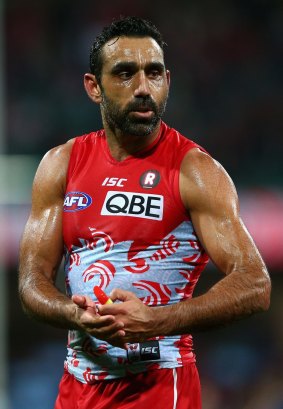 Backed by the AFL: Adam Goodes.