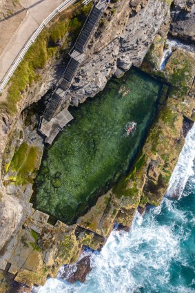 Convicts risked life and limb in 1819 to chisel out the private swimming hole from the exposed rock shelf.