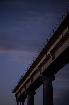 The Dombarton-Maldon rail bridge in Picton was abandoned mid-construction in 1988.