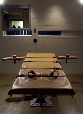 A lethal injection execution chamber. A shortage of the drugs used in lethal injections has led to some US state's exploring alternative methods.  