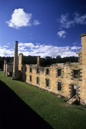 The penitentiary building ruins, Port Arthur, part of the area's history.