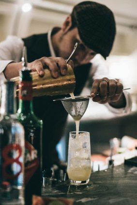 Right mix: The barman mixes a cocktail at Foxglove.
