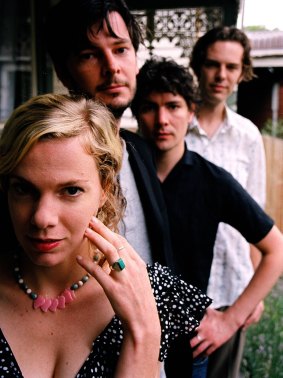 Peggy Frew with the ARIA-winning indie band Art of Fighting.