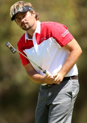Victor Dubuisson battled jet lag early in his Perth visit but stormed home late.