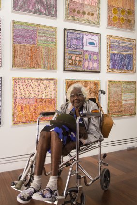 Loongkoonan at the Art Gallery of South Australia where her work is on display for the Adelaide Biennial.