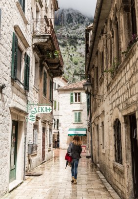 The streets in old town, Kotor.