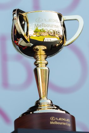 The 2019 Lexus Melbourne Cup trophy.