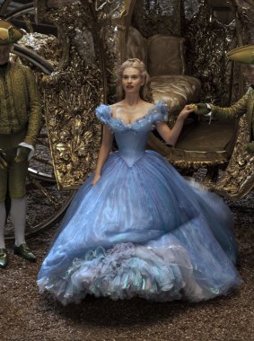 Lily James stars as the title character in Kenneth Branagh's <i>Cinderella</i>.