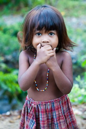 A girl from the Batak tribe, Palawan.
