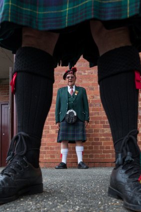 Passionate: Assistant groundsman Harold Hubble, 86, has missed just one Maryborough Highland Gathering in his life, in 1967. 