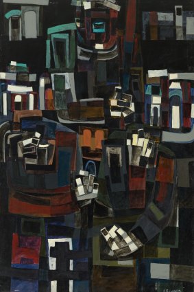 The influence of his early mentors saw Senbergs produce works in an abstract style, such as <i>The Whipper</i>, 1961.