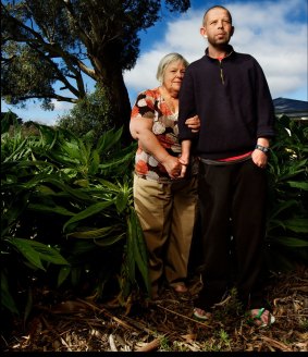 Jay Franklin,37, with his mother Bertha. 