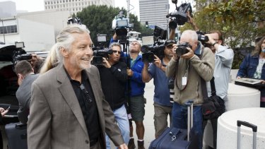 Mark Andes, a founding member of the band Spirit, arrives at federal court in Los Angeles for the Stairway to Heaven copyright case. 