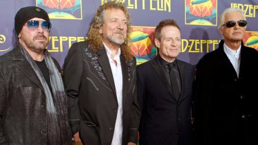 Led Zeppelin members, from left, Jason Bonham, Robert Plant, Jimmy Page and John Paul Jones in 2012.