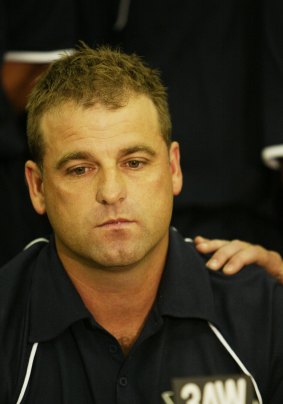 Darren Berry at a gathering with his Victorian teammates to honour David Hookes.