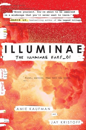 Cover of young adult book <i>Illuminae</i> by Amie Kaufman and Jay Kristoff.