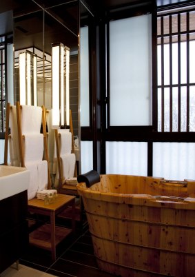 A bathroom at the Kasara Niseko Village Townhouse.