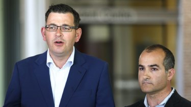 Premier Daniel Andrews and deputy James Merlino have differing views on assisted dying.