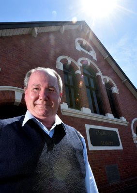 Minister Steve North pictured outside the church in 2014.