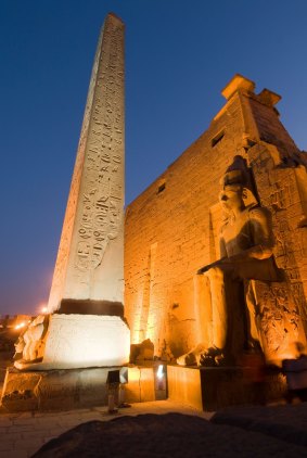 The remaining obelisk at Luxor.